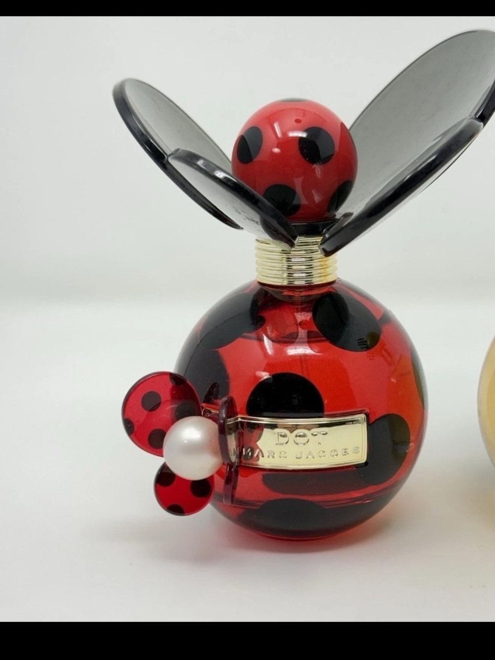 Marc Jacobs Red and Black Polka Dot Decorative Accent Bottle